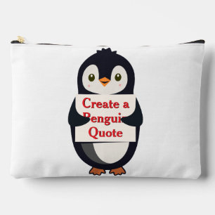 Pochette À Accessoires Créer une citation de pingouin