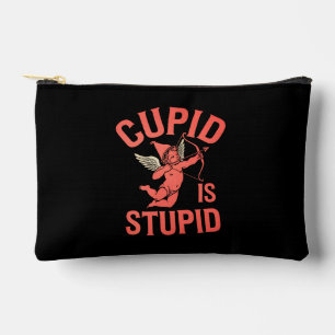Pochette À Accessoires Cupid est stupide drôle Saint-Valentin
