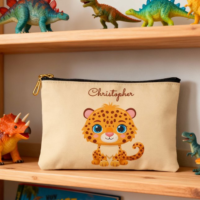 Pochette À Accessoires Cute Baby Leopard Safari Animal Kids (Créateur téléchargé)