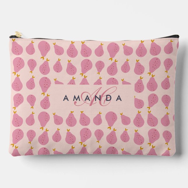 Pochette À Accessoires Cute Girly Feminine Pear Monogramme Cadeaux Initia (Recto)