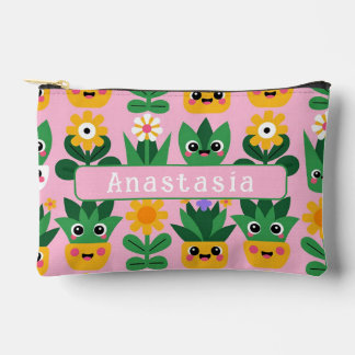 Pochette À Accessoires Cute Kawaii Customizable Pot Plant Print