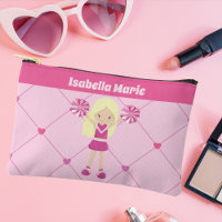 Cute Pom-pom girl Coeurs Rose Blonde Girl Custom