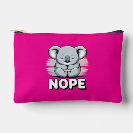 Pochette À Accessoires Cute Sleeping Koala “Nope” Funny Cartoon