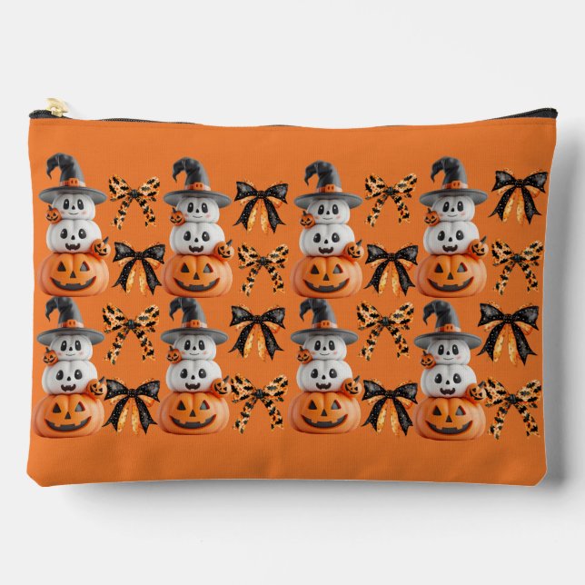 Pochette À Accessoires Cute Spooky Coquette Halloween Pumpkin  (Recto)
