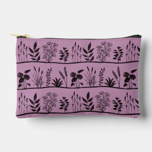 Pochette À Accessoires Dainty Herbarium Noir Plantes Botaniques