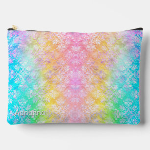 Pochette À Accessoires [Damassé Arc-en-ciel] Couleurs Élégantes et Douces