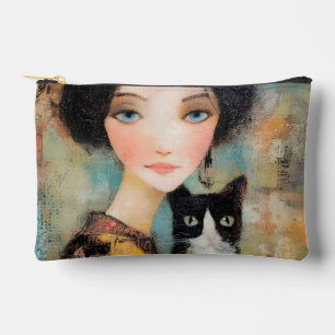 Pochette À Accessoires Dames & Chats – Collection de portraits vintage 1