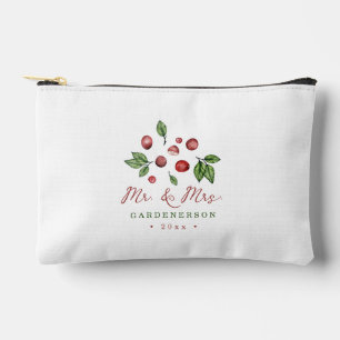 Pochette À Accessoires Date de mariage hivernal aux canneberges