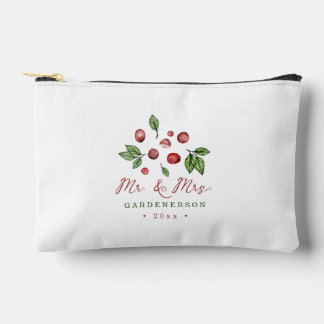 Pochette À Accessoires Date de mariage hivernal aux canneberges