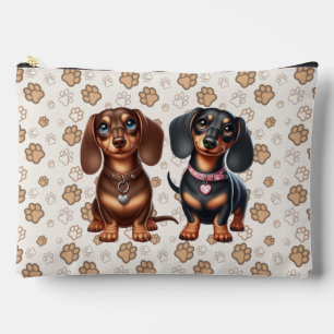 Pochette À Accessoires De mignons amis dachshund