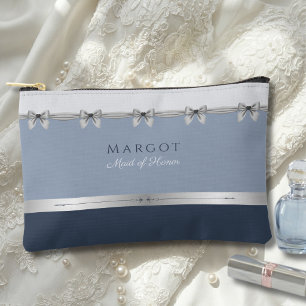 Pochette À Accessoires Demoiselle d'Honneur de Luxe Cosmétiques Bleu Ar
