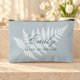 Pochette À Accessoires Demoiselle d'Honneur Petite Fougère Blanche Bleu G