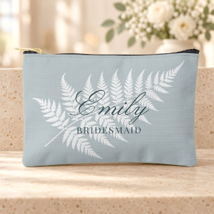 Pochette À Accessoires Demoiselle d'honneur petite Fougère Blanche Bleu G