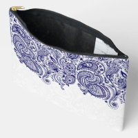 Dentelle bleu marine et blanche