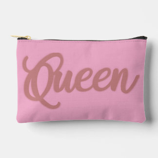 Pochette À Accessoires Design de calligraphie or Queen Rose
