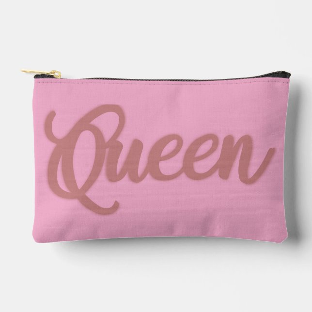 Pochette À Accessoires Design de calligraphie or Queen Rose (Recto)