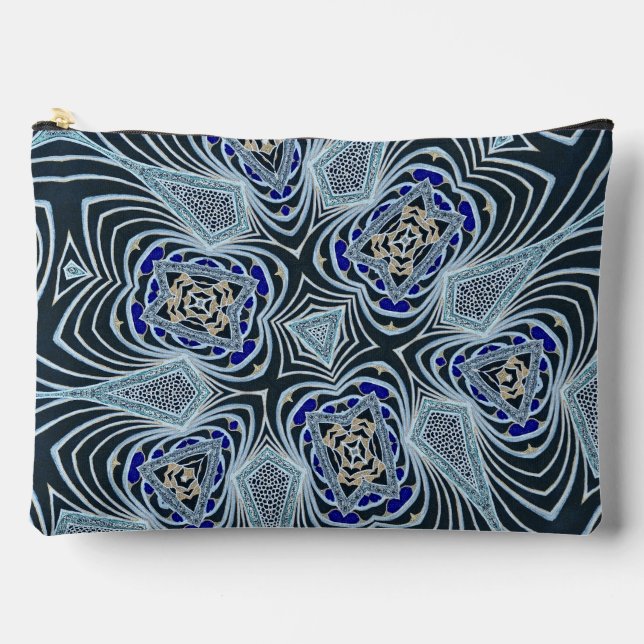 Pochette À Accessoires Design noir/bleu Vertigo (Recto)