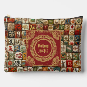Pochette À Accessoires Designs de Mahjong vintages