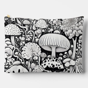 Pochette À Accessoires Dessin de trait de champignon
