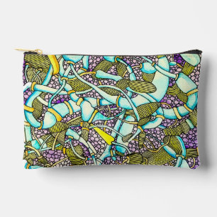 Pochette À Accessoires Dessin de tubes courbes abstraits fils