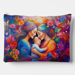 Pochette À Accessoires Deux mamans avec leur bébé