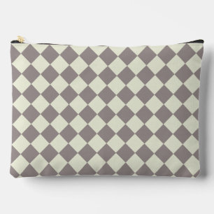 Pochette À Accessoires Diamants crèmes et gris