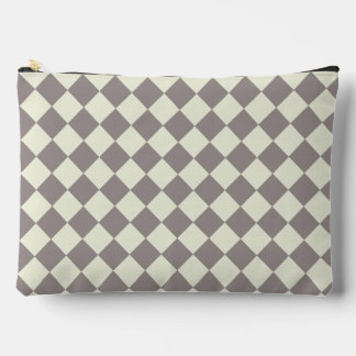 Pochette À Accessoires Diamants crèmes et gris