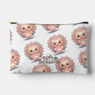 Pochette À Accessoires Dinde de Thanksgiving mignonne