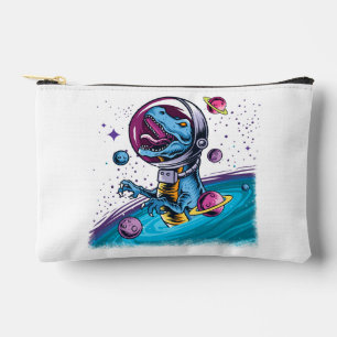 Pochette À Accessoires Dinosaure de T-Rex drôle dans l'espace