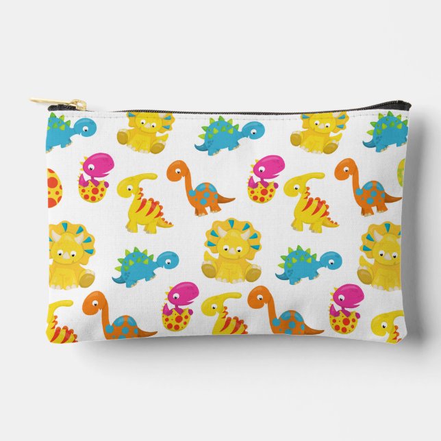 Pochette À Accessoires Dinosaures Mignons, Motif De Dinosaures, Baby Dino (Recto)