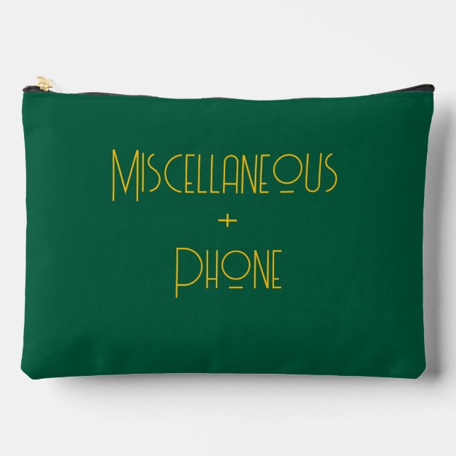 Pochette À Accessoires Divers + Vert téléphone (Recto)