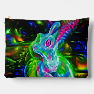 Pochette À Accessoires Dragon de lapin psychédélique à Neon Imaginaire