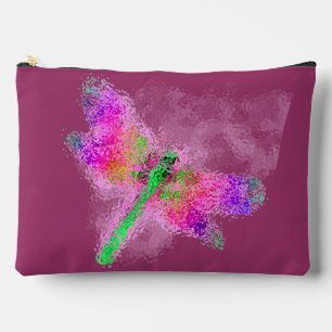 Pochette À Accessoires Dragonfly Abstrait Art Rose