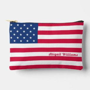 Pochette À Accessoires Drapeau américain   Personnalisé