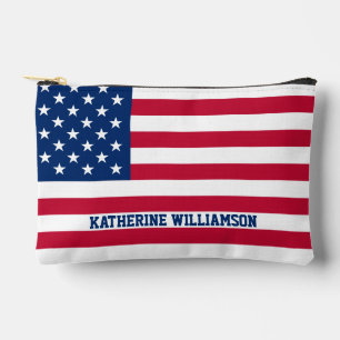 Pochette À Accessoires Drapeau américain personnalisé Stars et bandes