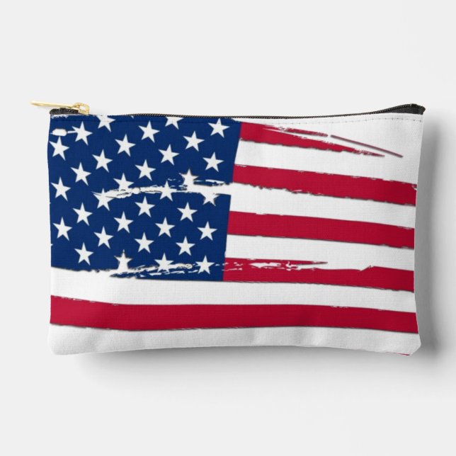 Pochette À Accessoires Drapeau américain tatoué (Recto)