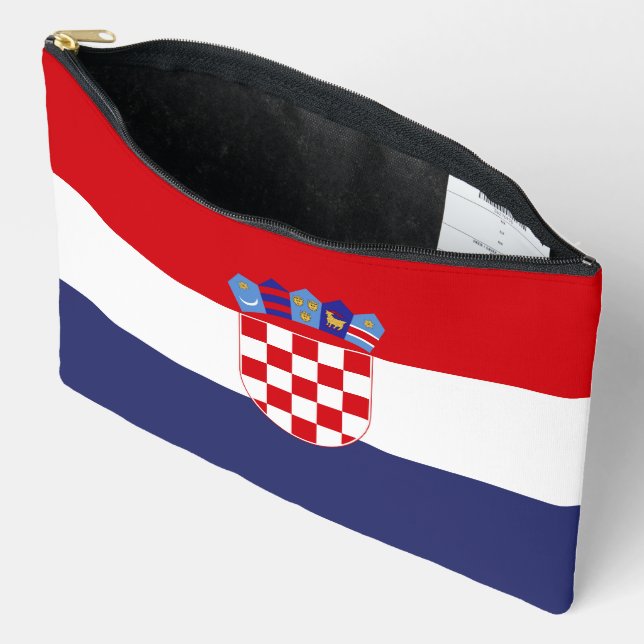 Pochette À Accessoires Drapeau de Croatie (Ouvrir)