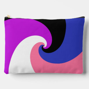 Pochette À Accessoires Drapeau de fierté genderfluid abstrait en spirale