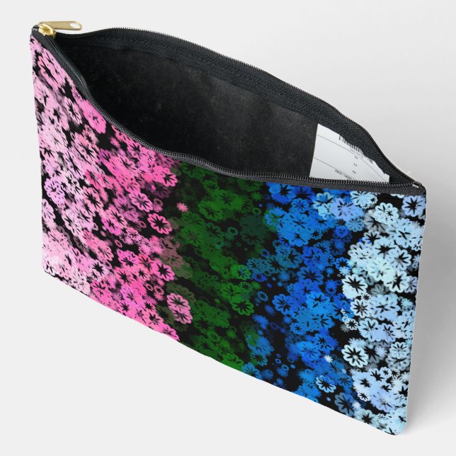Pochette À Accessoires Drapeau de fierté Omniromantique Fleuris Mignon Ré (Ouvrir)