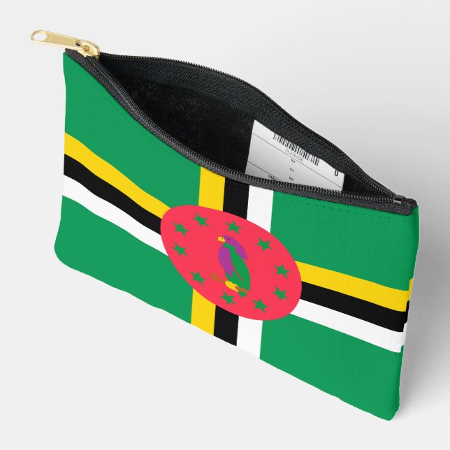 Pochette À Accessoires Drapeau de la Dominique (Ouvrir)