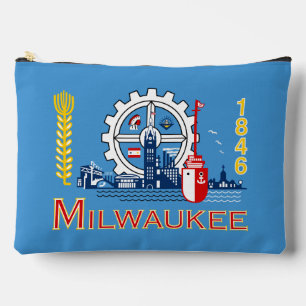 Pochette À Accessoires Drapeau de Milwaukee, Wisconsin