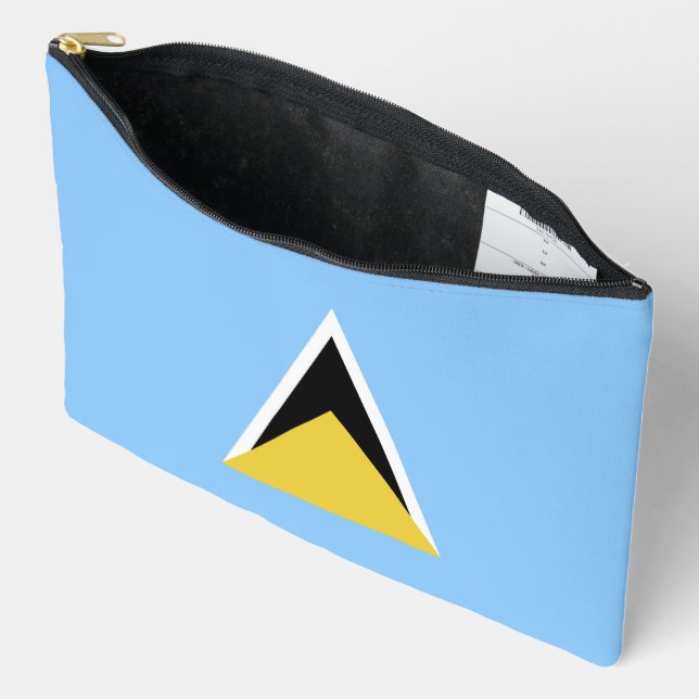 Pochette À Accessoires Drapeau de Sainte-Lucie (Ouvrir)