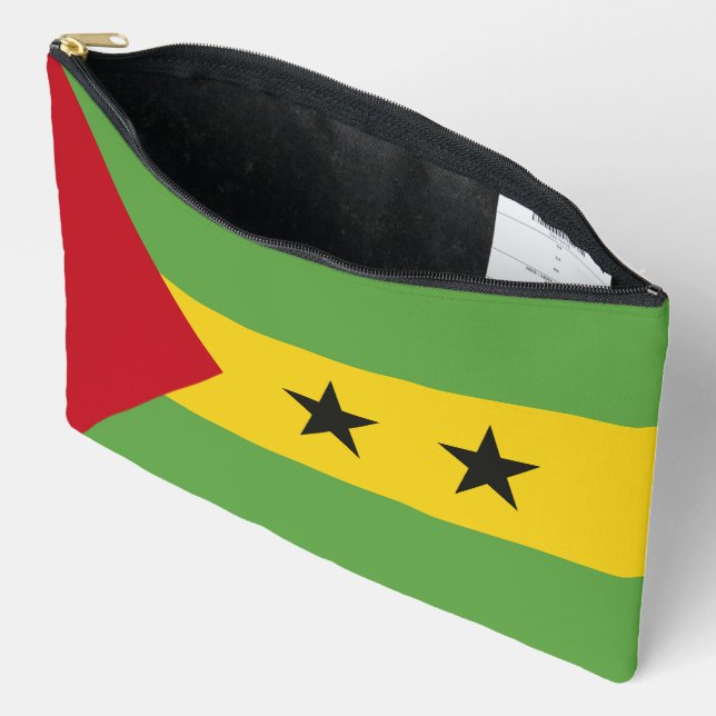 Pochette À Accessoires Drapeau de Sao Tomé-et-Principe (Ouvrir)