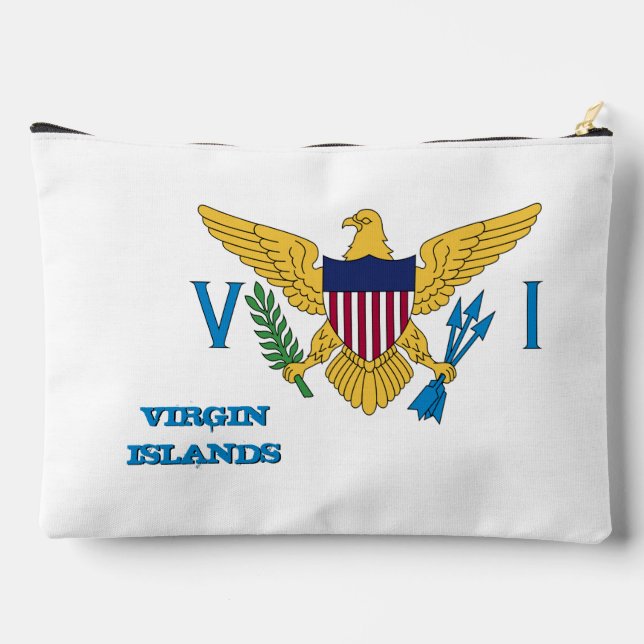 Pochette À Accessoires Drapeau des îles Vierges américaines (Verso)