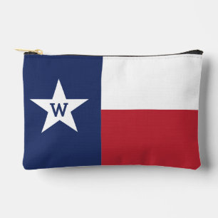 Pochette À Accessoires Drapeau du Texas rouge et bleu