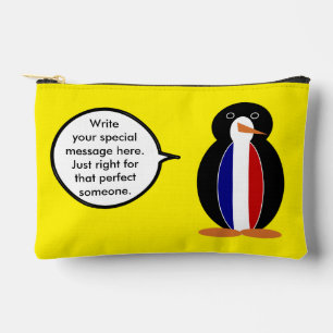 Pochette À Accessoires Drapeau français Faune Manchot personnaliser Cadea