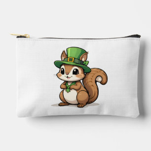 Pochette À Accessoires Écureuil mignon personnalisé pour la Saint-Patrick