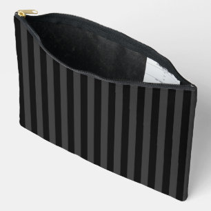 Pochette À Accessoires Elagnat Black & Smoky Black Vertical Stripes
