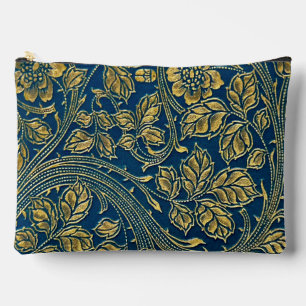 Pochette À Accessoires Élégance Bleu Doré