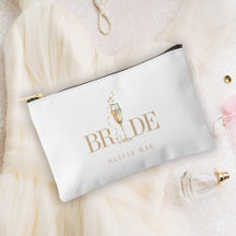 Élégant Champagne Flute Bride cadeau cosmétique